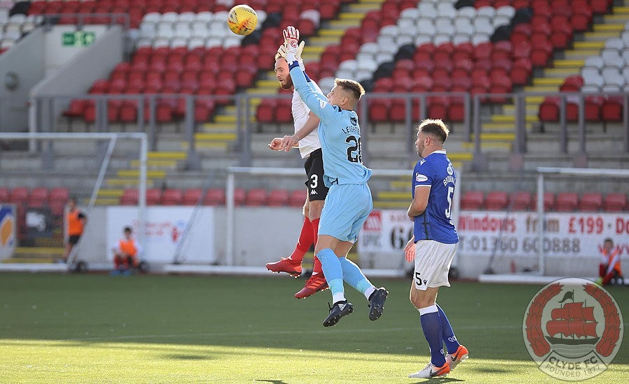 Martin McNiff rises above Jack Leighfield to complete Clyde's superb comeback.