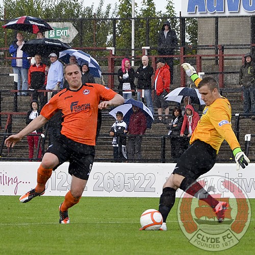 Pat Scullion closes down the Ayr 'keeper.